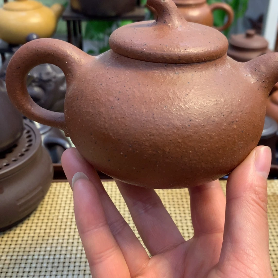 紫砂茶壶宜兴原矿老朱泥220cc