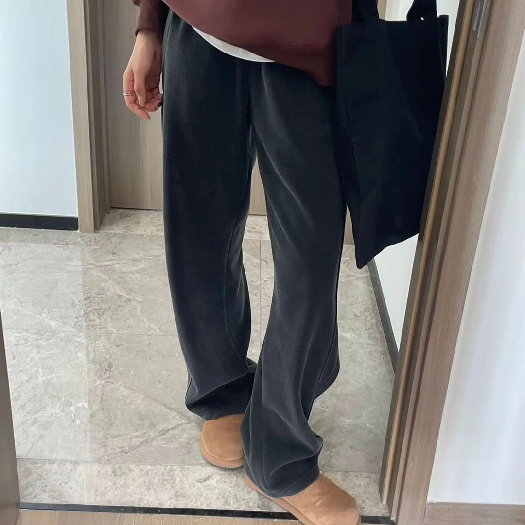 无敌显瘦 (加绒版) 水洗弯刀裤