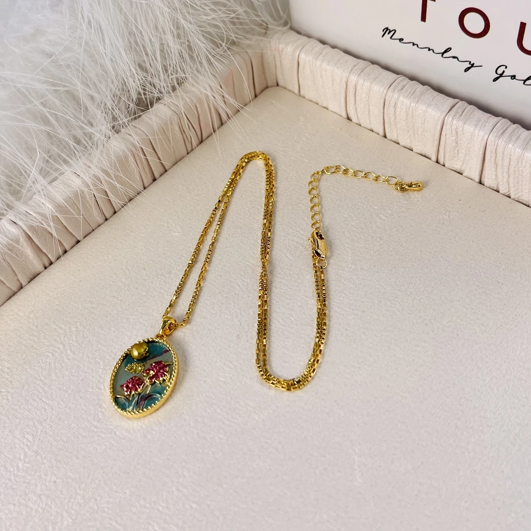 铜合金合成锆石项链 鸥鸟忘机项链P442日常百搭ins风