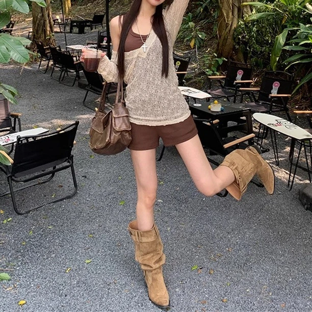 罩衫女2025新款爆款夏季穿搭长袖t恤慵懒露肩斜肩上衣