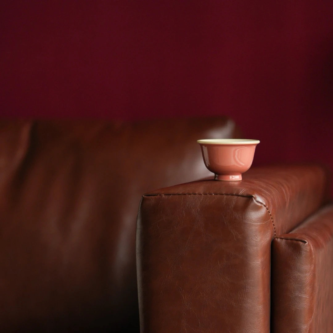 《芳芳吖》南山云泊海棠红小压手杯