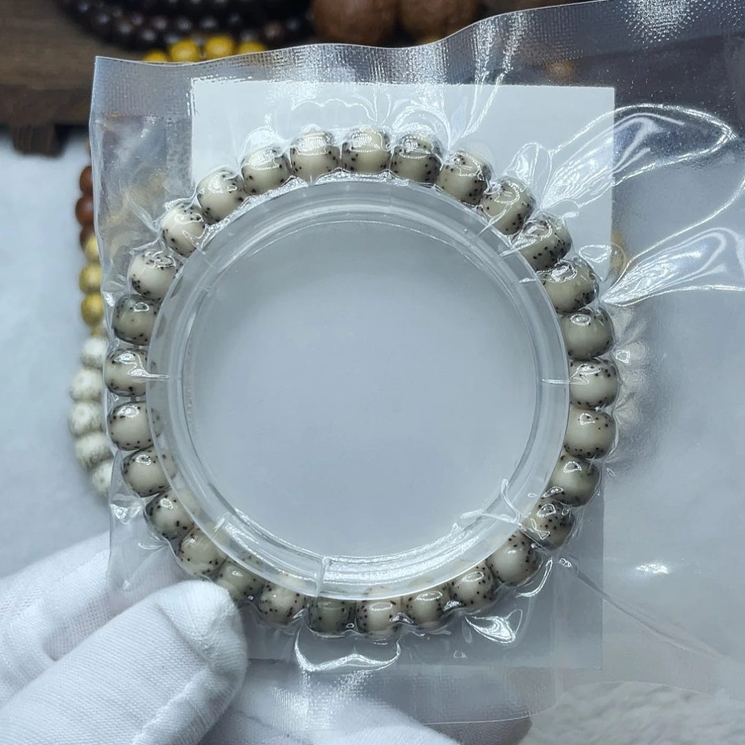 手串星月菩提原生态石玉8✖️7通体留白