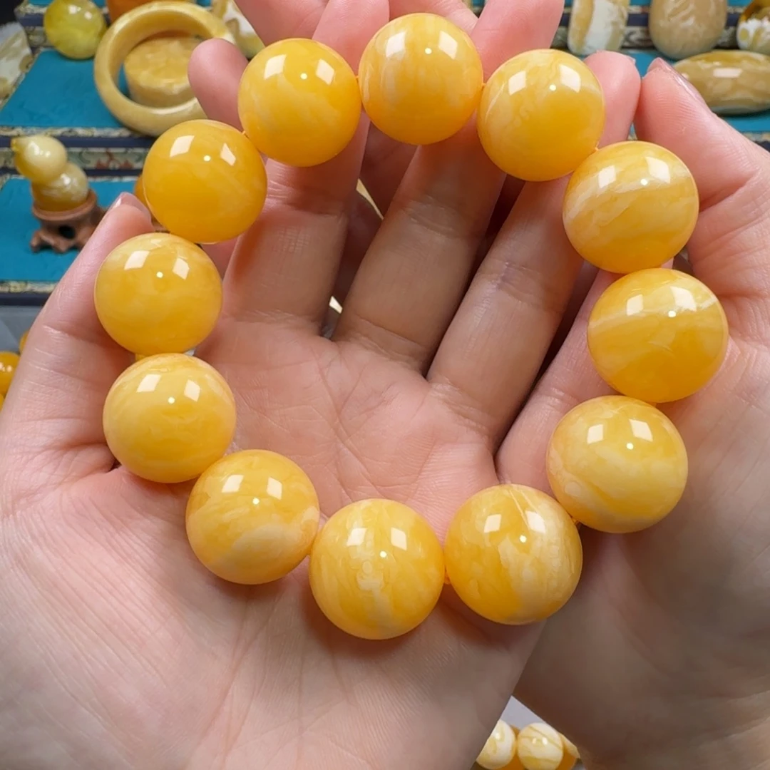 琥珀未镶嵌手链同料