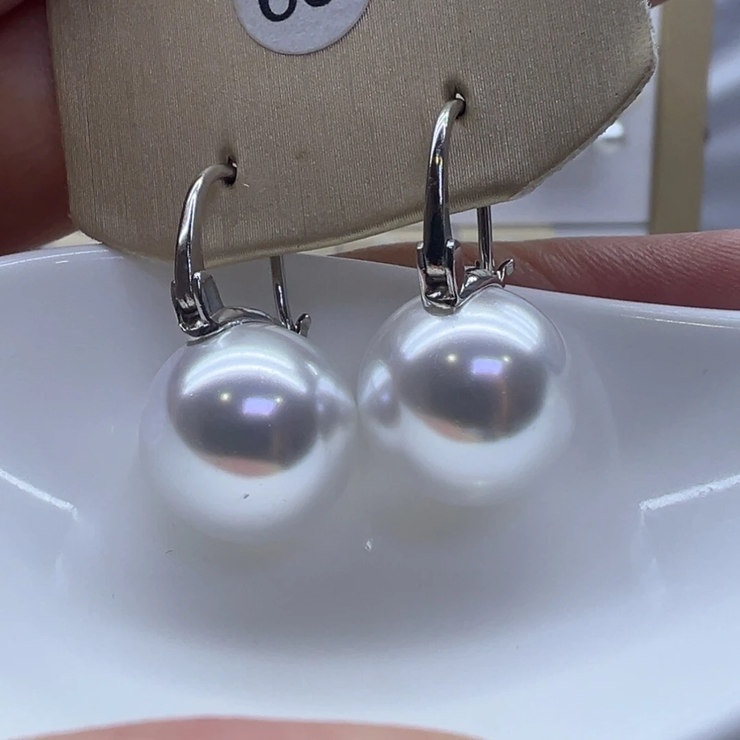 淡水珍珠耳饰银S925镶嵌