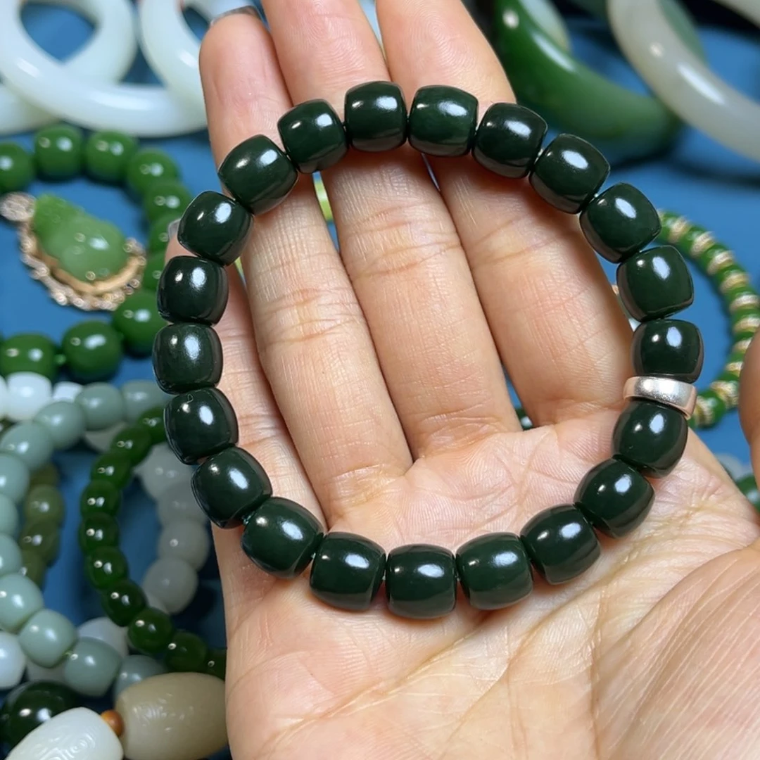 和田玉手串未镶嵌一****边