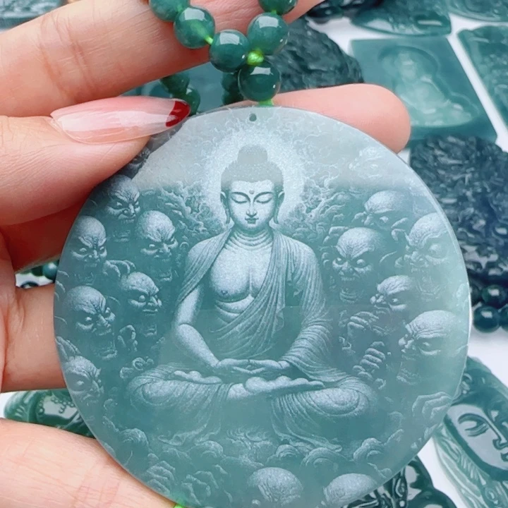 翡翠未镶嵌颈饰多样性发货天然A货翡翠