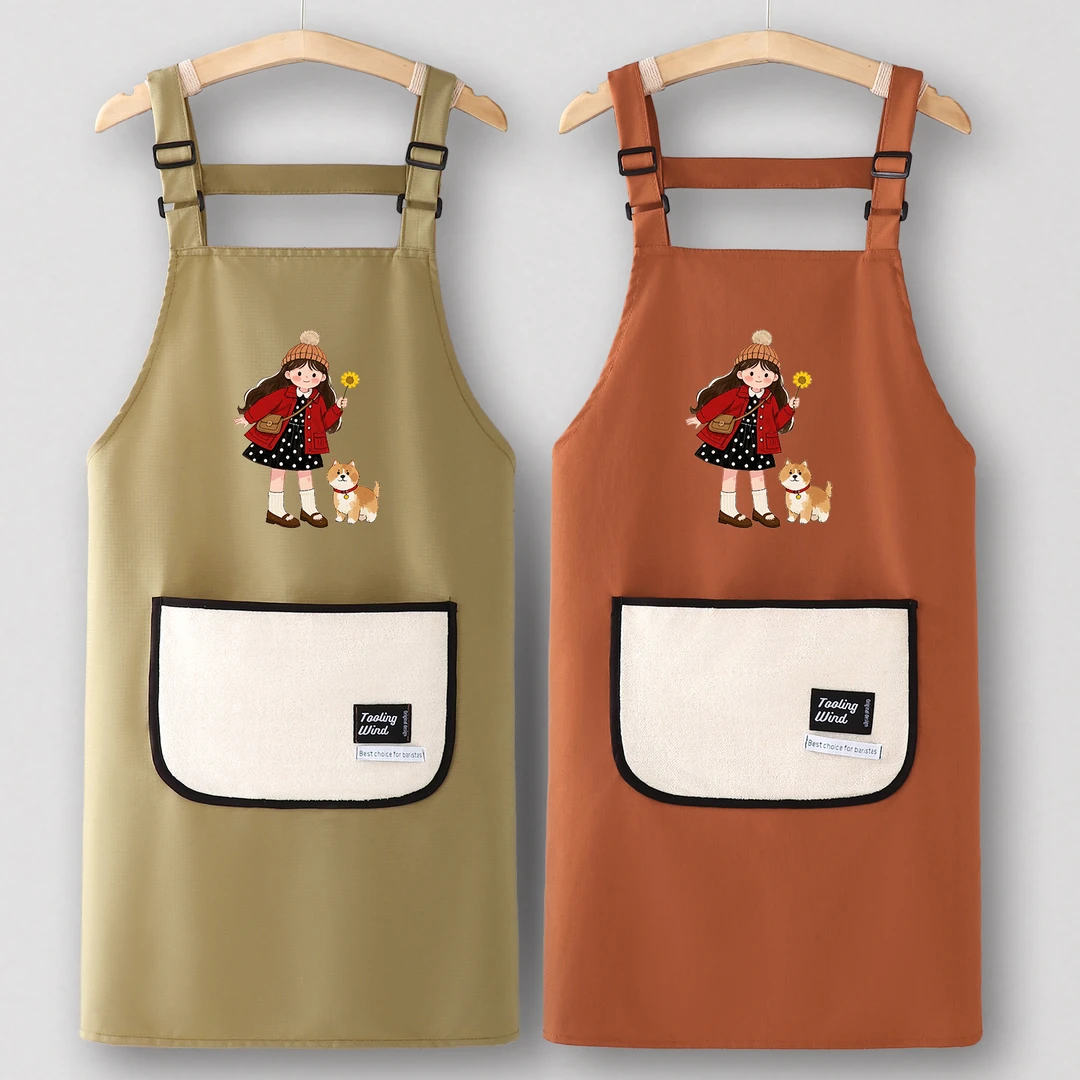 围裙厨房家用托育园工作服2025新款轻薄防水防油定制日式防油厨房