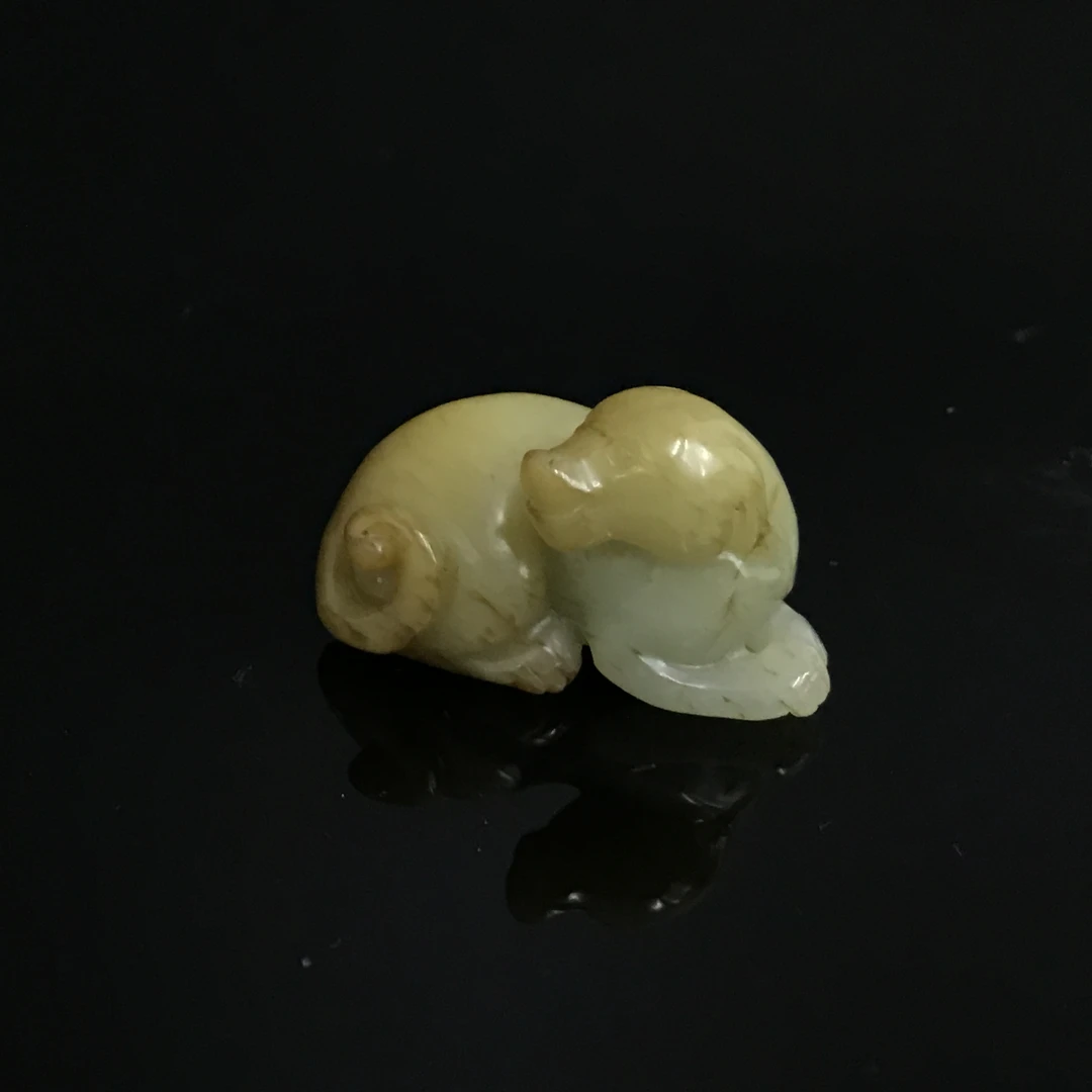 民国和田玉狗/028619/收藏/传承/【友谊文物商店】