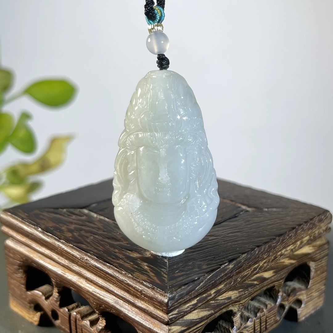 JCW11-52 天然缅甸A货翡翠  观音首