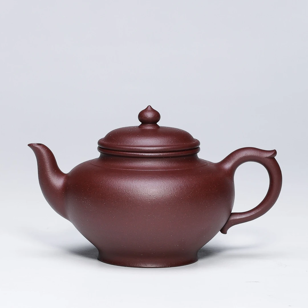 赤紫轩吴志强全手工子紫泥笑樱壶容量180毫升