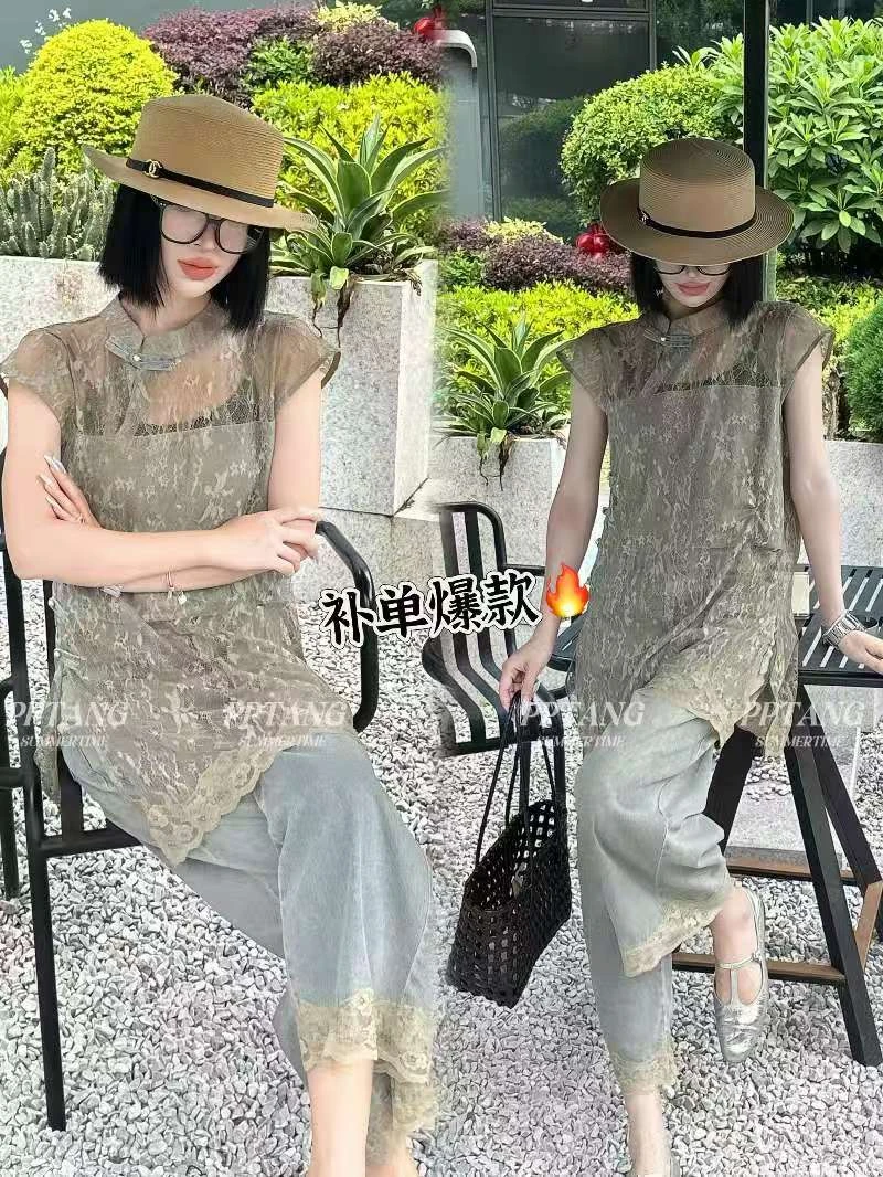 法式芭比风女装古风春日慢人风气质时尚套装休闲风