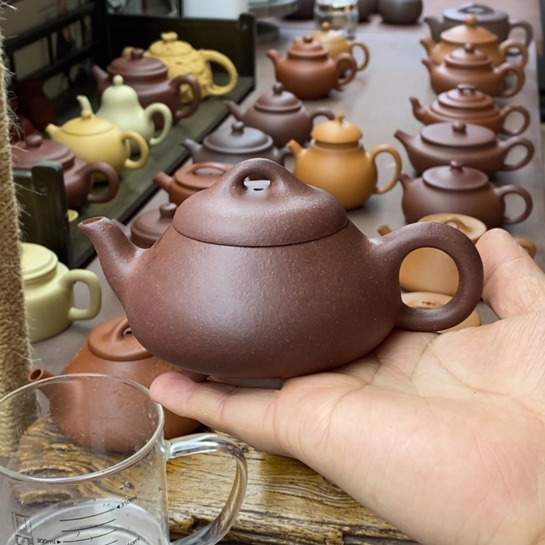 茶壶紫砂微瑕石瓢