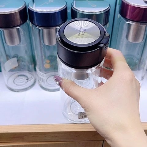 万象品牌玻璃U261，水泥灰470毫升➕杯套