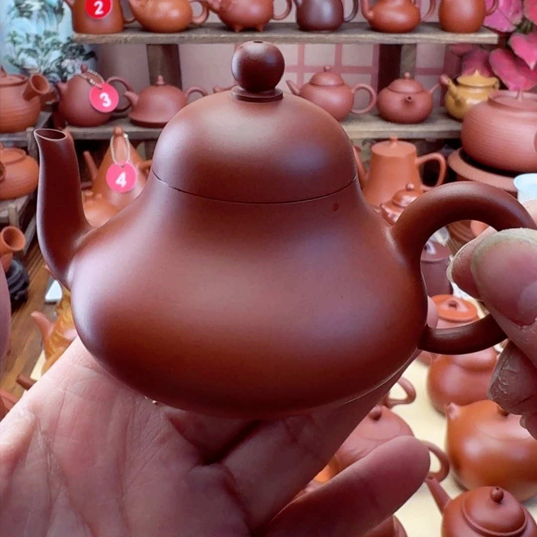 紫砂茶壶高梨95 cc手拉