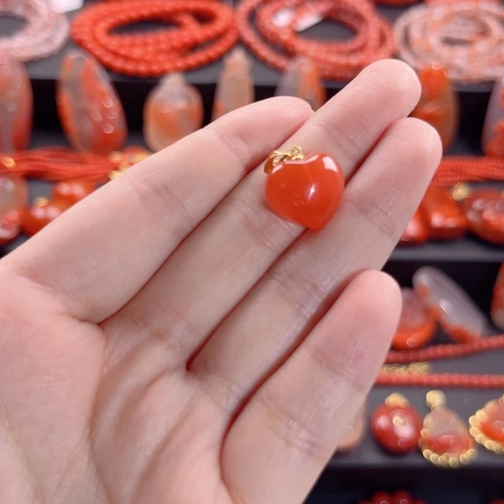 南红玛瑙南红18K金镶嵌
