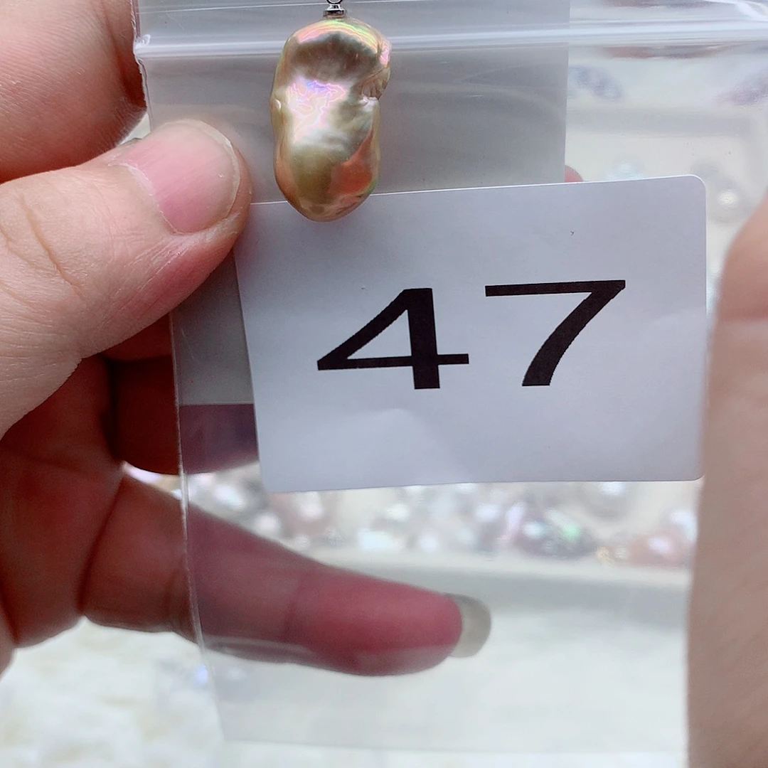 合金吊坠(不含链)淡水珍珠