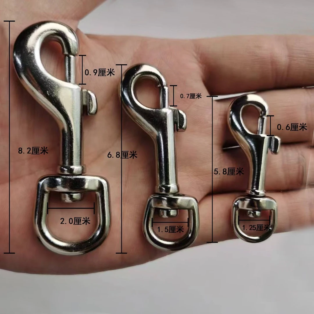 狗绳扣锌合金钥匙扣舞龙扣自动扣宠物牵引绳绳配件360度旋转卡扣