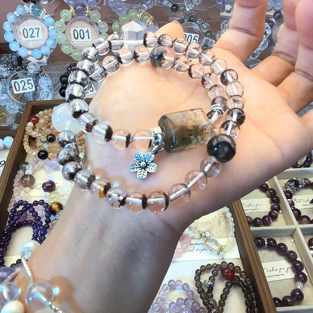 隨***.烟晶手链银S925镶嵌000000999999999