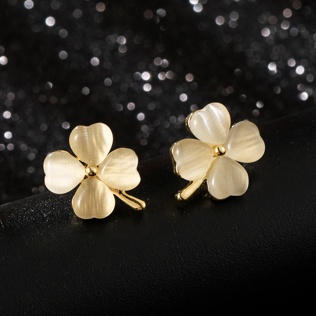 铜合金锆石耳饰 气质轻奢设计师精致时尚百搭耳环饰品经典8029