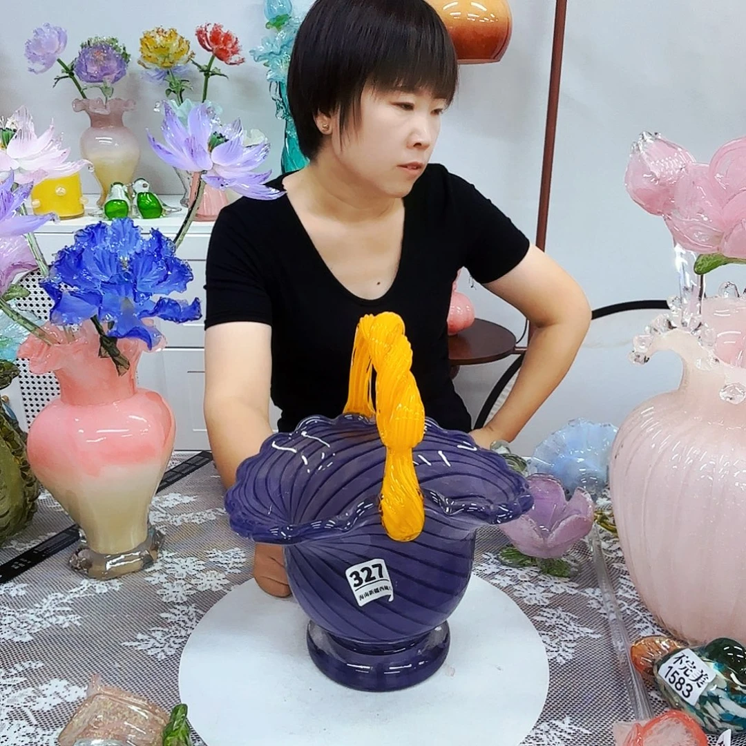 琉璃花瓶花器摆件
