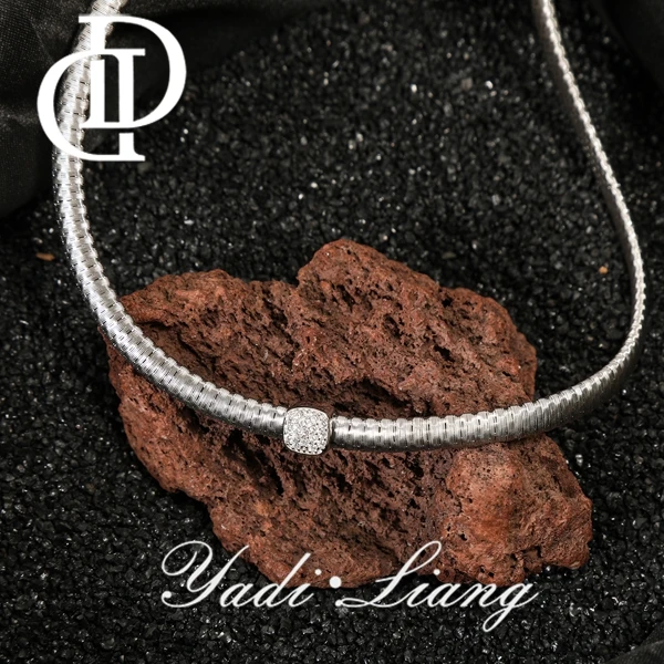 坠链均925银 梁雅帝新品【意大利金弦线万缕丝】气质时尚纯银项链