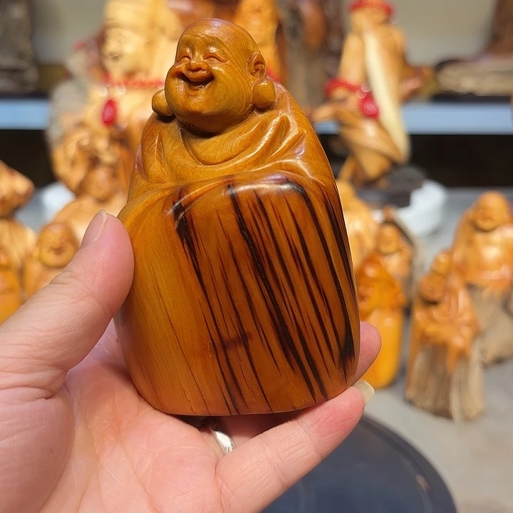 柏木太行崖柏弥勒佛