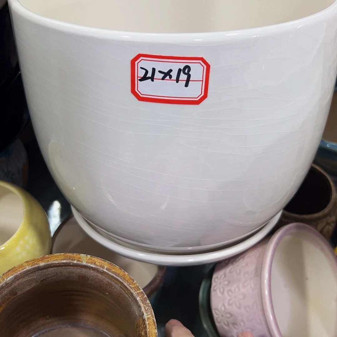 外贸尾单陶瓷花盆凑10米包邮