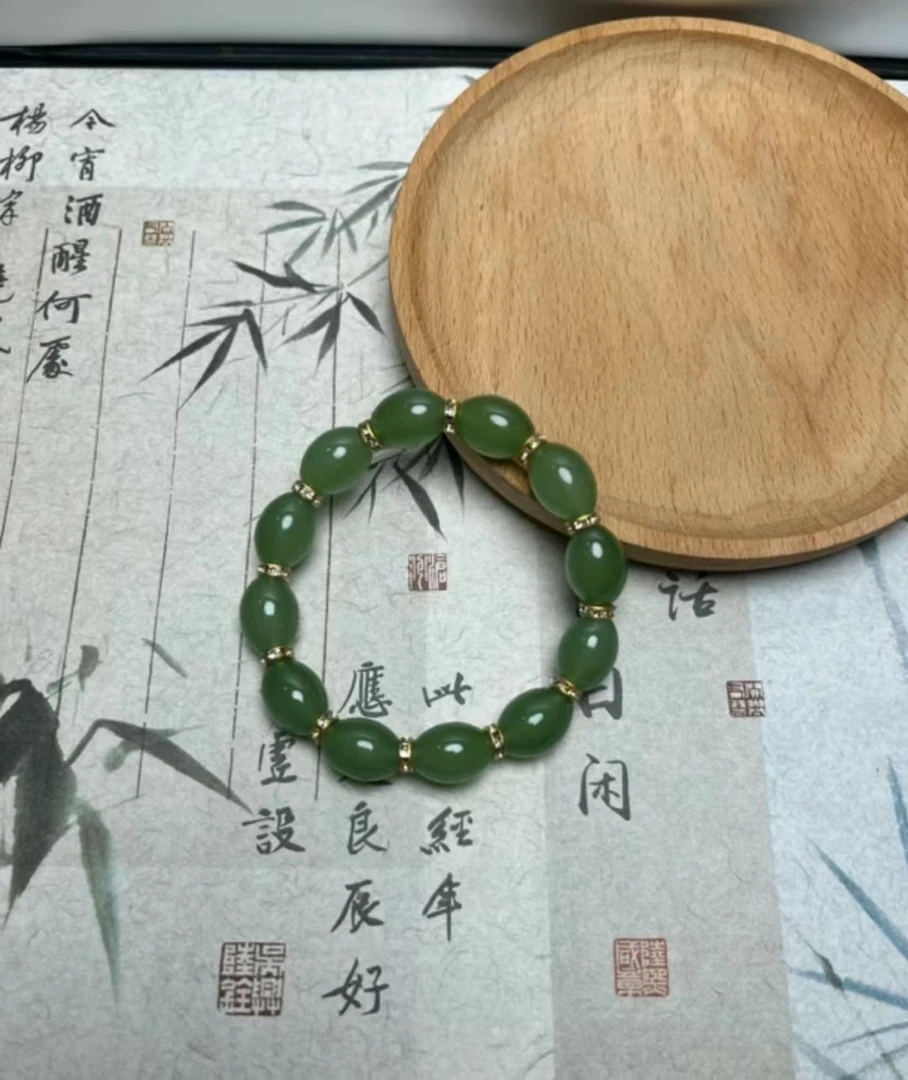 S977-绿玛瑙单圈手串（无礼盒）