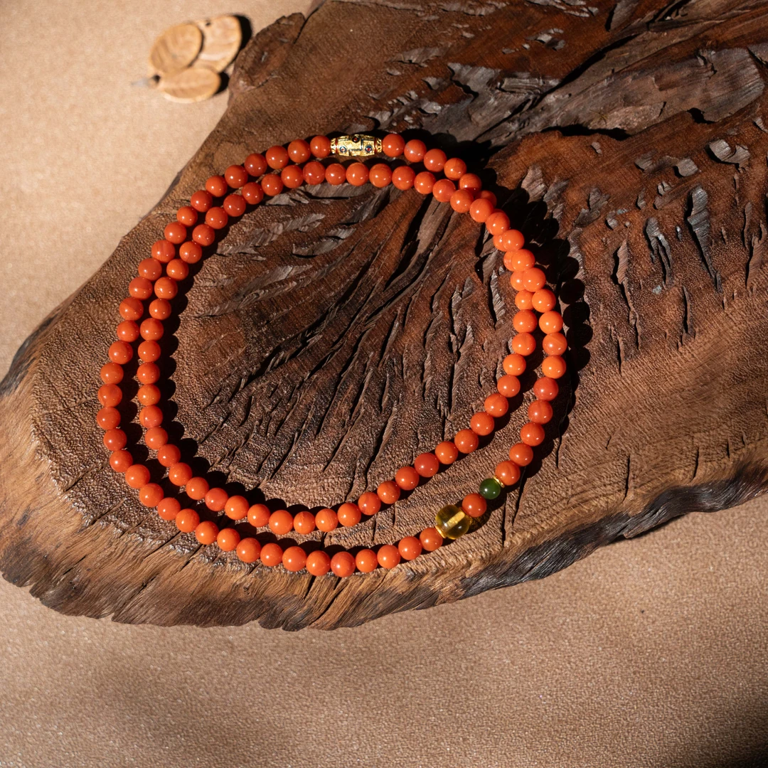 5mm川料南红DIY多圈珠串【多样性发一】HS19820020358