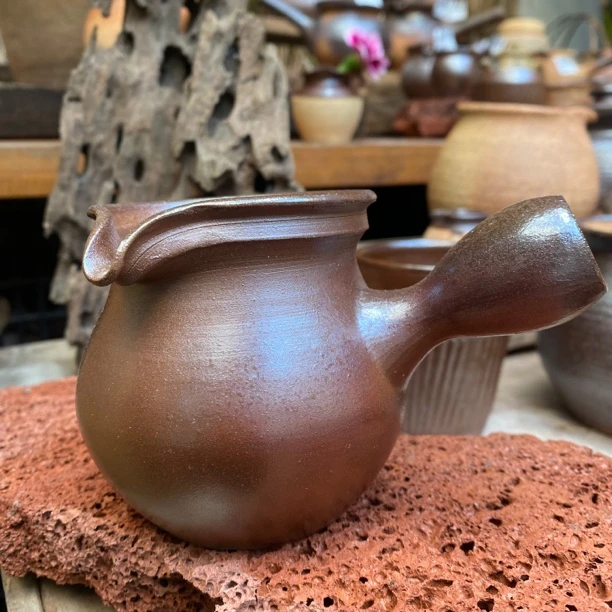 云南粗陶柴烧纯手工精品公道杯