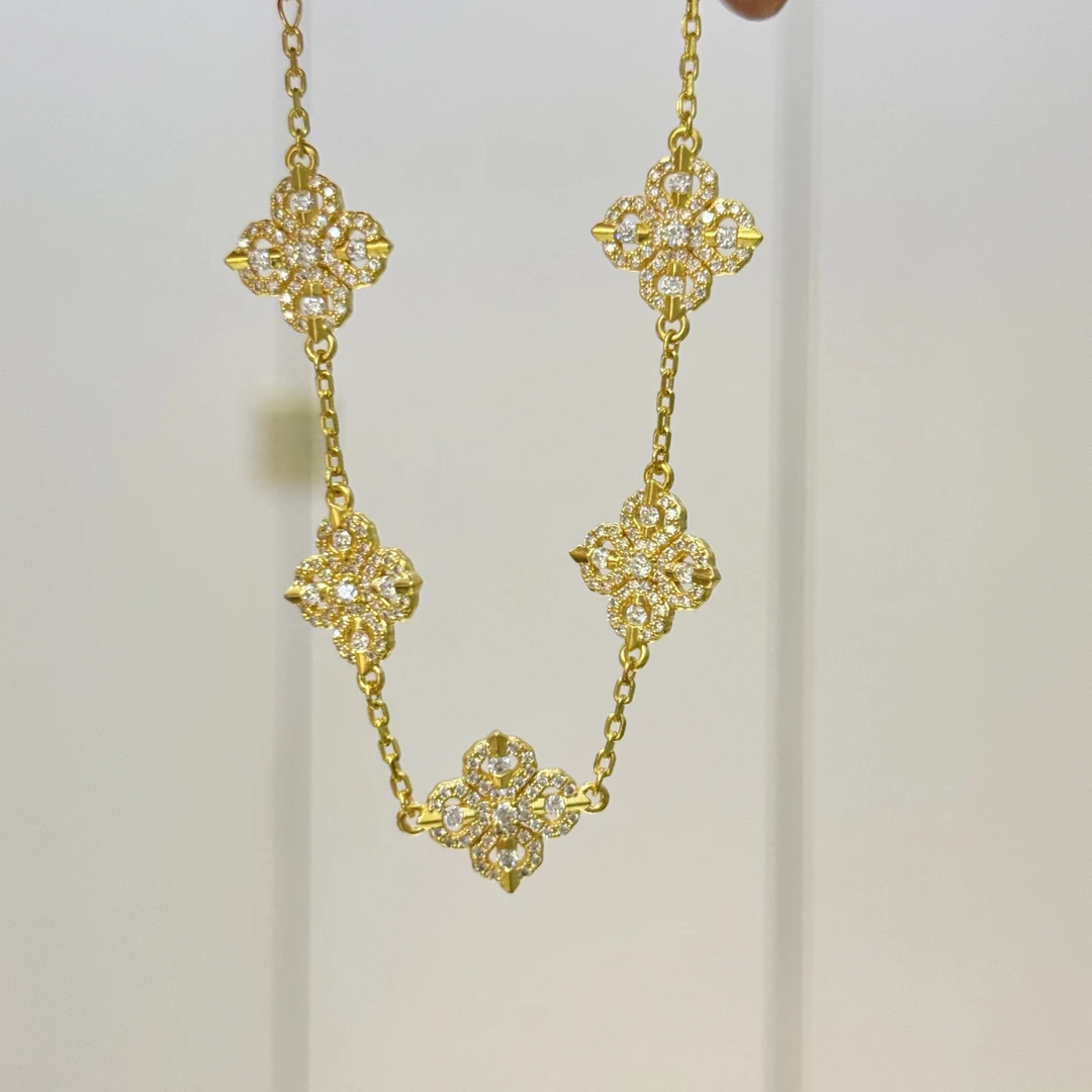 江江-Y【满钻十字杵点钻手链】足金999精工5D手链(附加588/388)