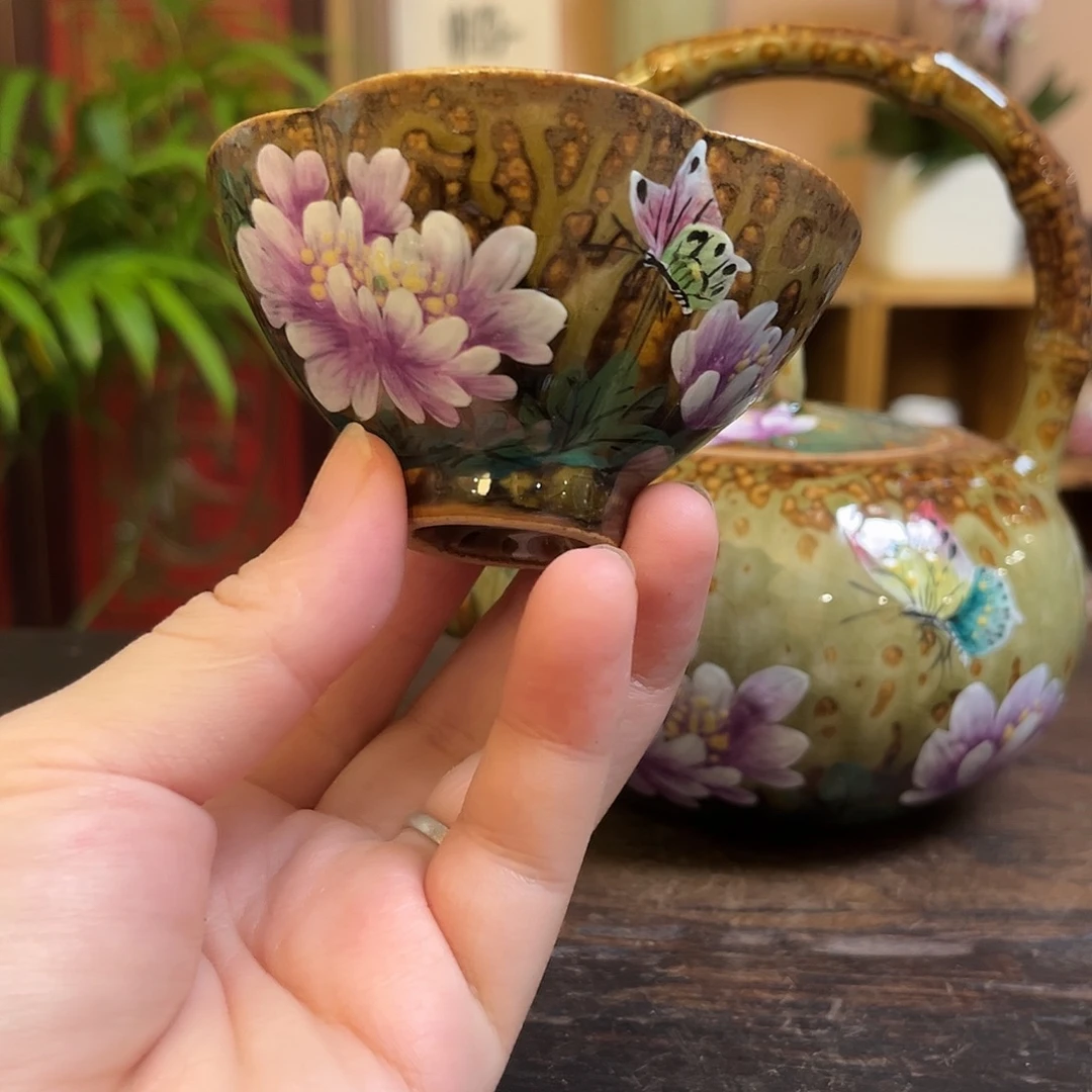 柴烧手工手绘陶瓷