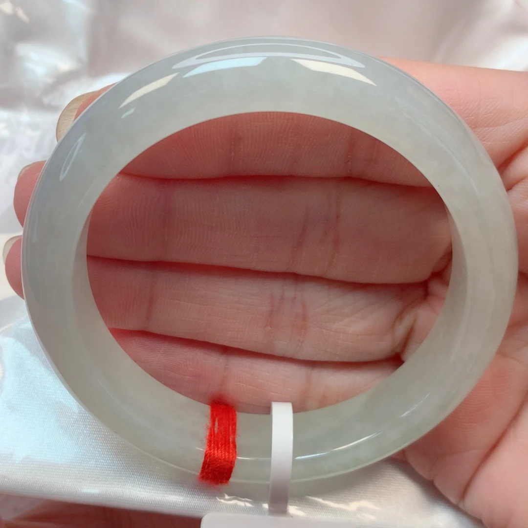 翡翠手镯未镶嵌54.8圈 冰葡萄肉底 冰胶水润推荐