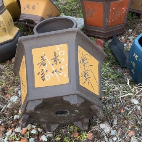 红陶紫砂花盆盆景盆栽