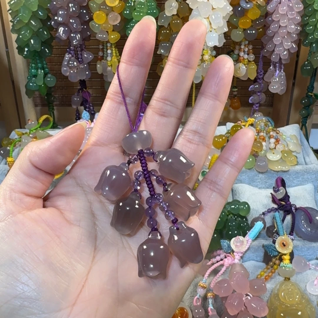 玛瑙/玉髓未镶嵌手机挂件