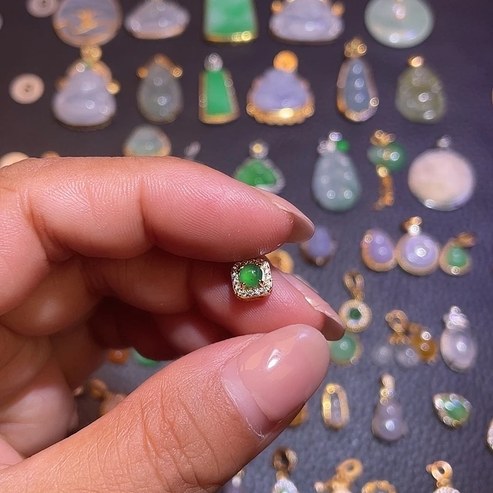 翡翠银S925镶嵌颈饰