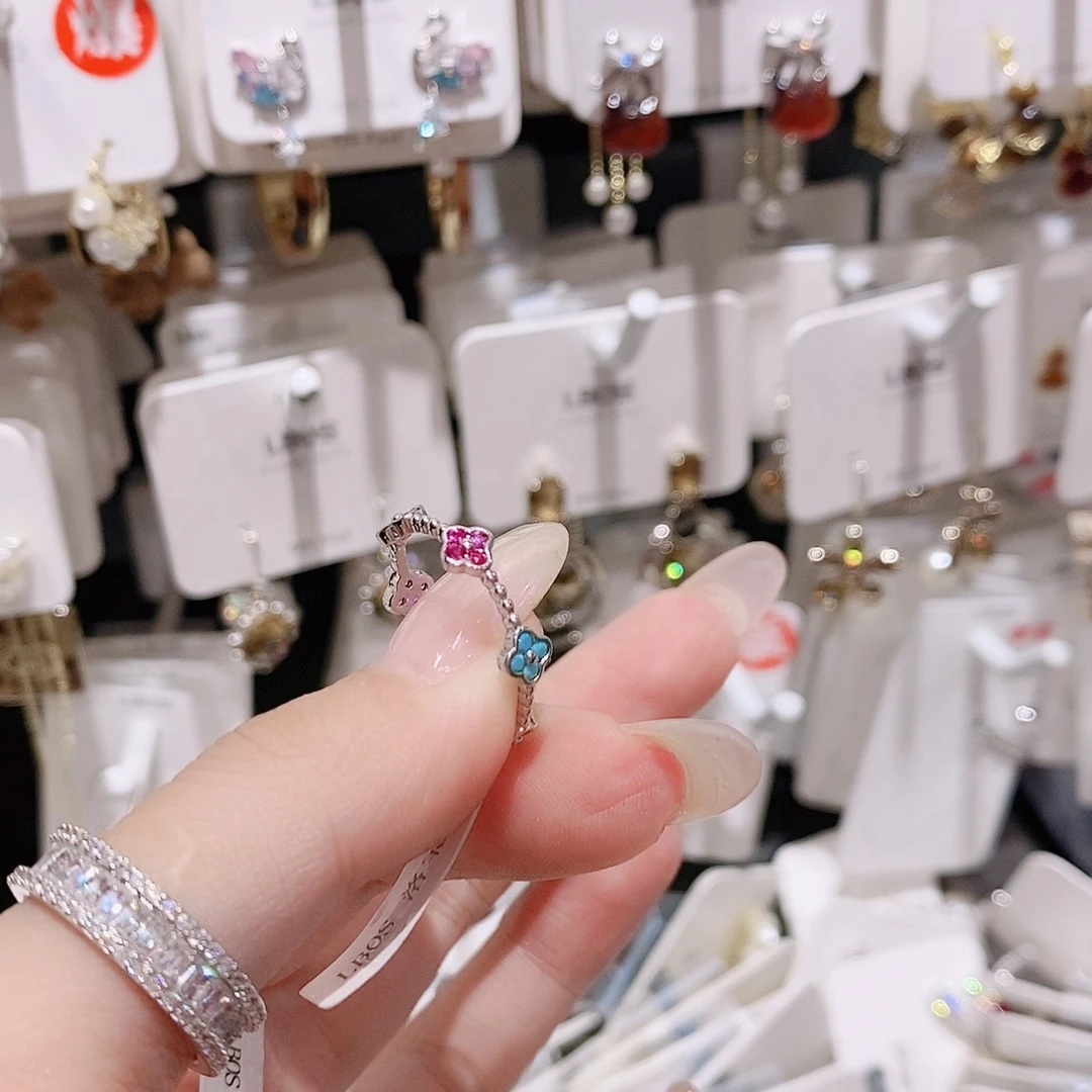 纯铜锆石925银中指
