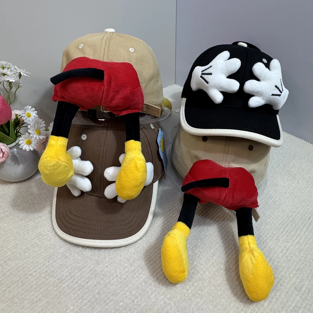 2025新款儿童帽子春秋款卡通米奇屁屁棒球帽男女宝宝鸭舌帽遮阳帽