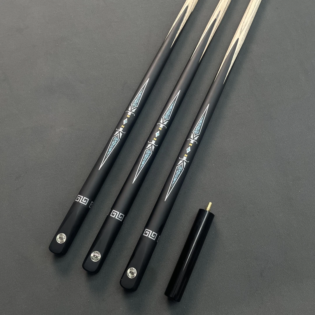 KSks蓝剑儿童小头通杆中式台球杆斯诺克小头杆这低杆我抓的真硬啊