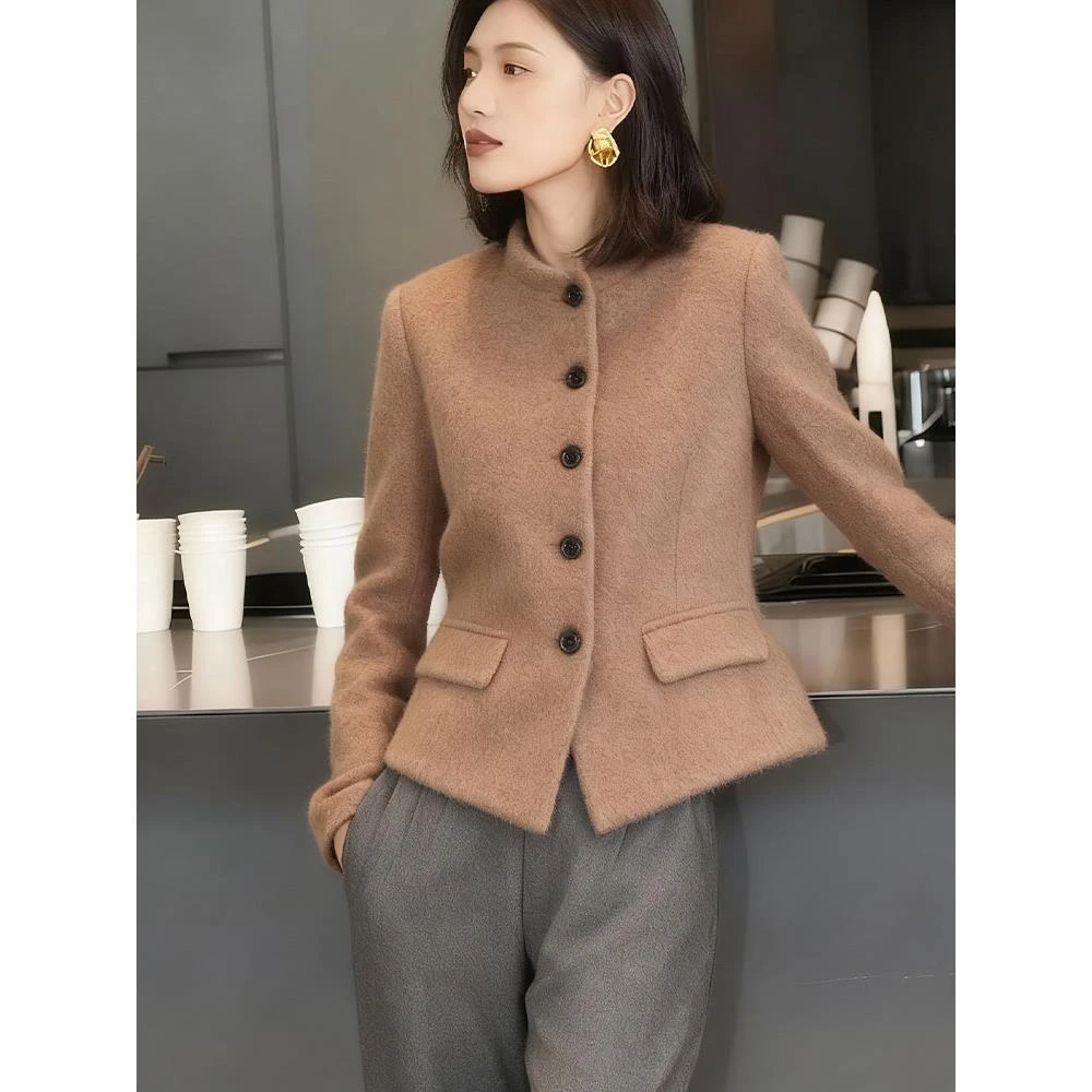 巨好看的气质高级感独特超好看小香风毛呢外套女2025新款秋季上衣