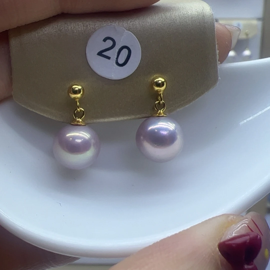 淡水珍珠耳饰银S925镶嵌