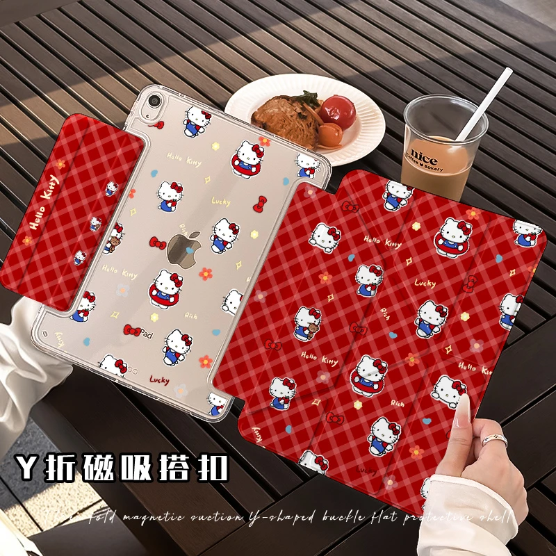 【3+Y单扣磁吸亚克力】红格凯蒂苹果ipad11平板保护套air7华为硬壳