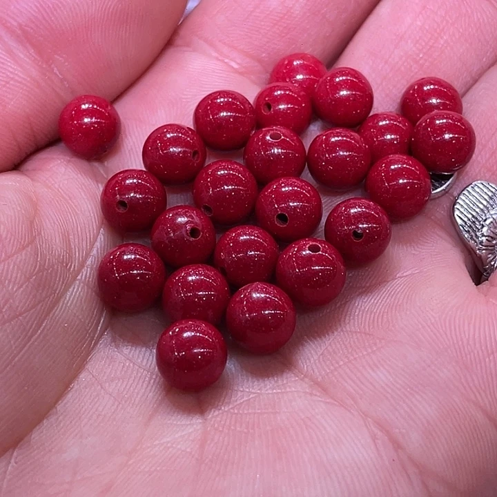 天然辰砂红晶砂8毫米23颗送一颗