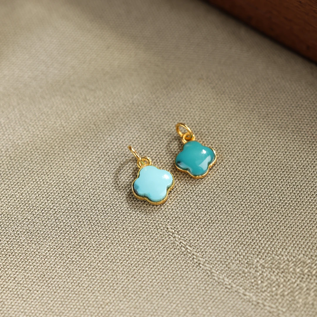 【举石严选】H0718-3793-33绿松石吊坠18k（一件/多样性发）R