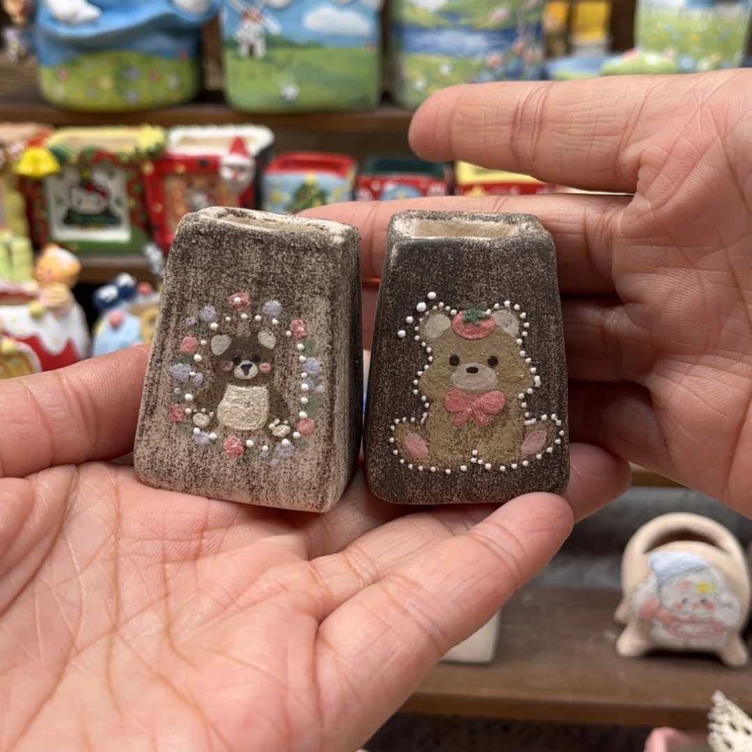 ε***宝825两个高方手绘花盆