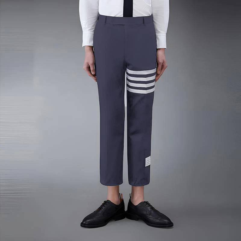 TB【官方正品】汤姆布郎THOM/春秋老钱风高奢直筒中腰弹力男款西裤
