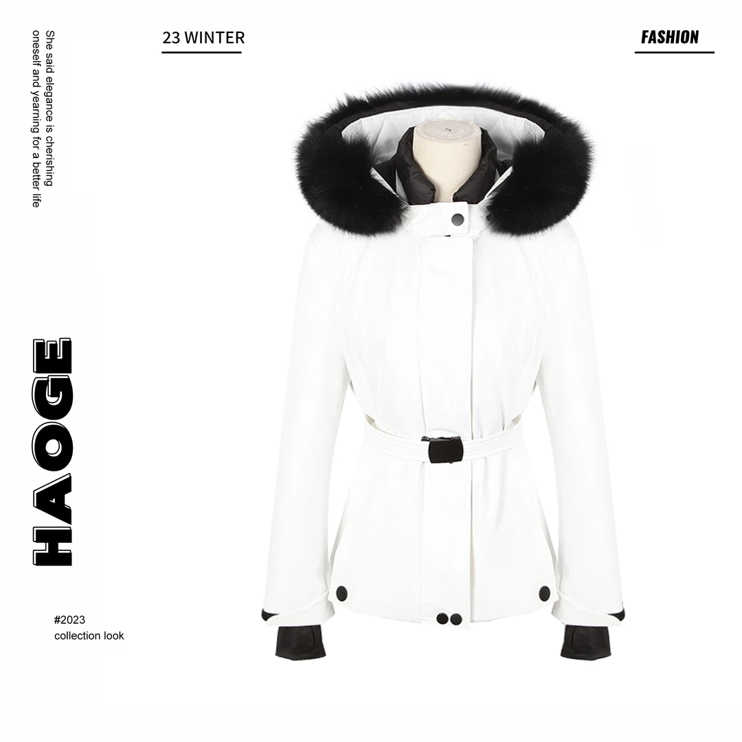 欣儿优选●滑雪服D3YRF9143A‘’90白鸭绒羽绒服女莫奈花园风