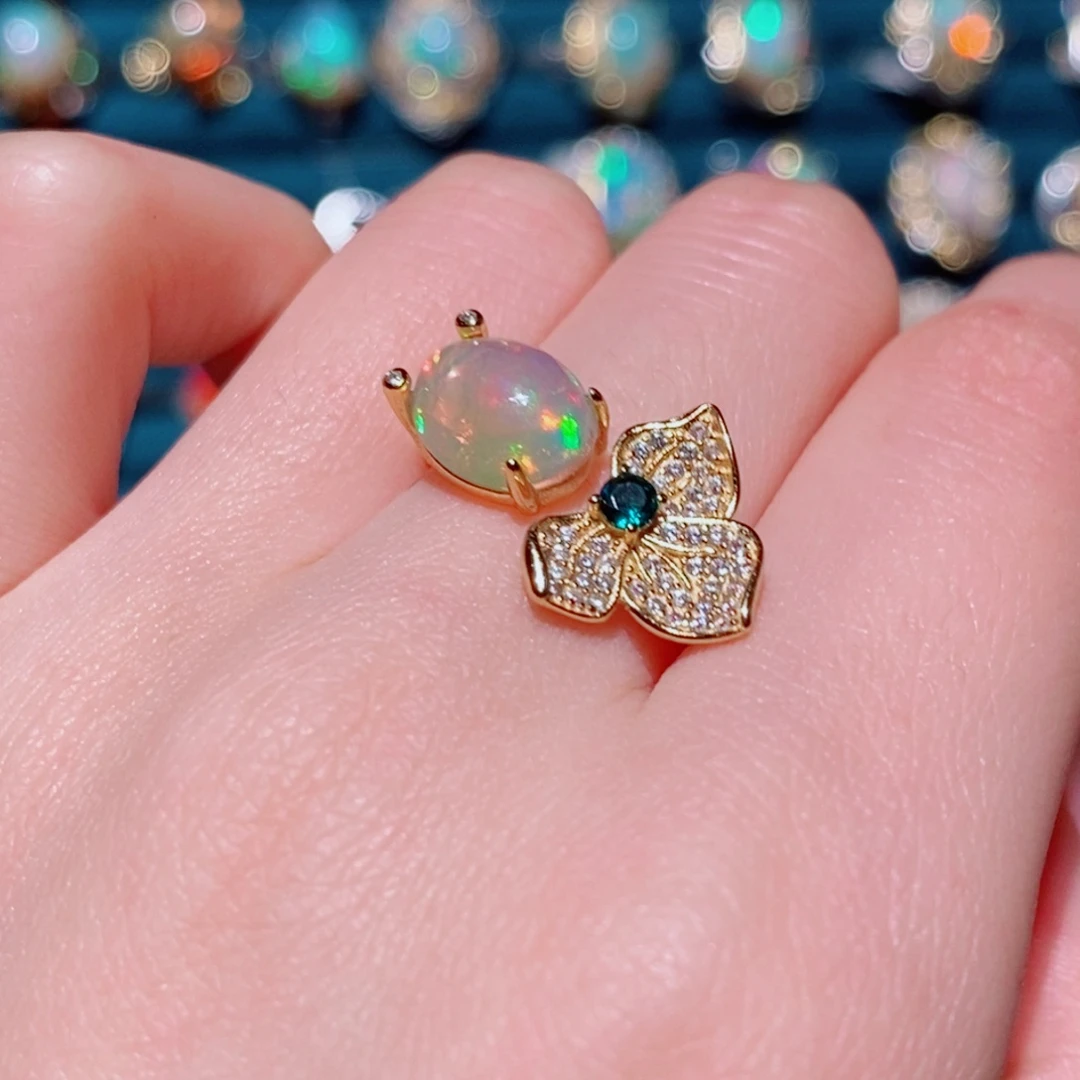 欧泊欧泊戒指银S925镶嵌