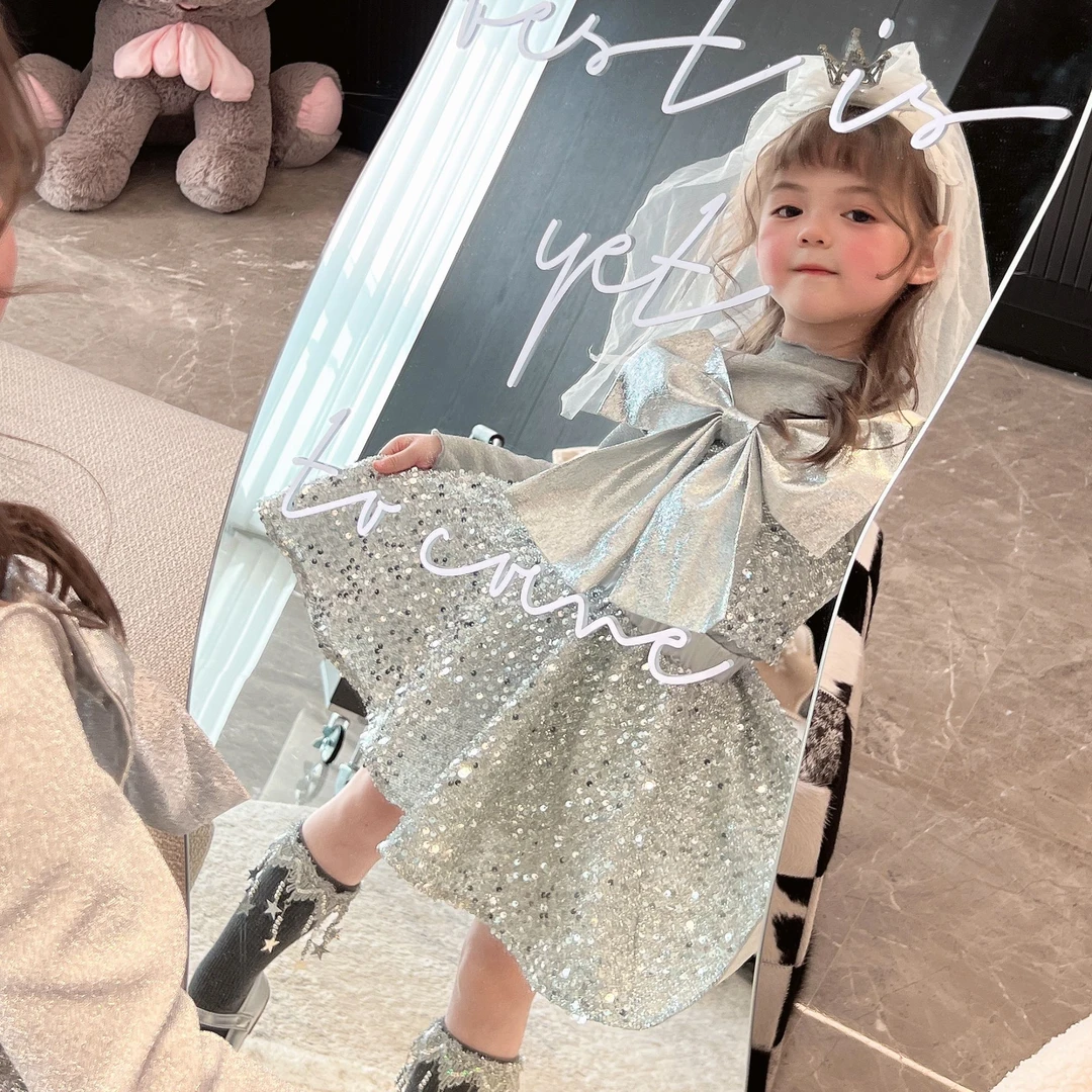 【馒头家】【银河派对】【现货】千金爆闪亮片套装春秋女童百搭精致上衣