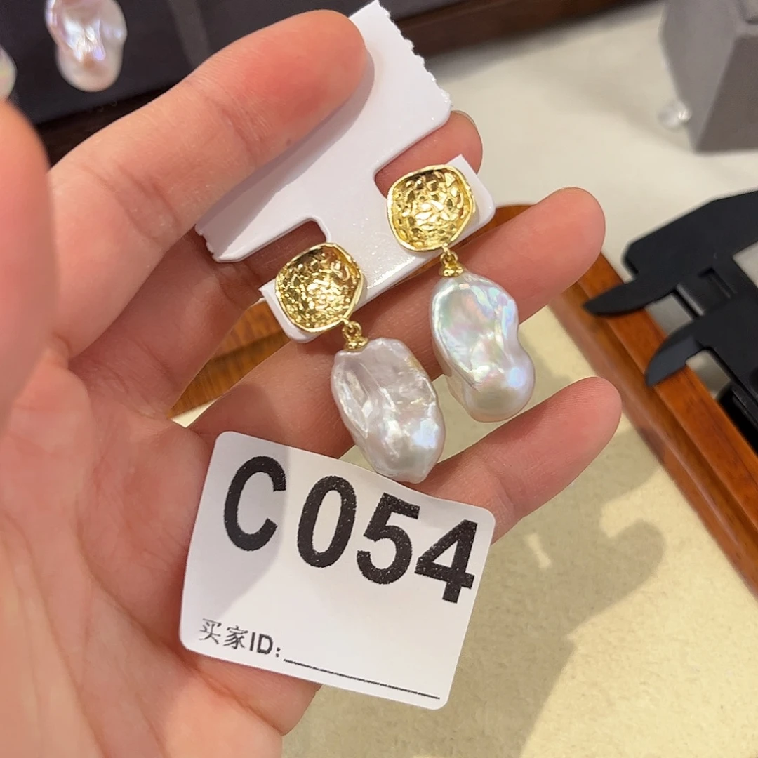 耳饰合金淡水珍珠